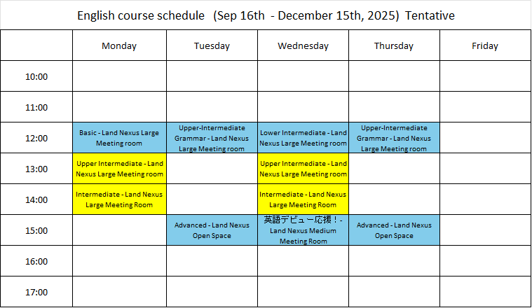 Course Schedule Timetable