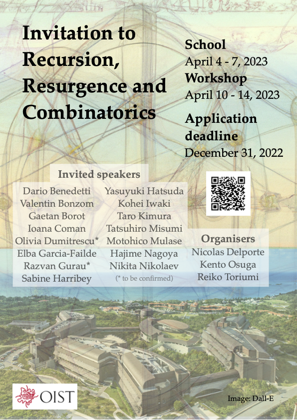 Invitation to Recursion, Resurgence and Combinatorics | OIST Groups