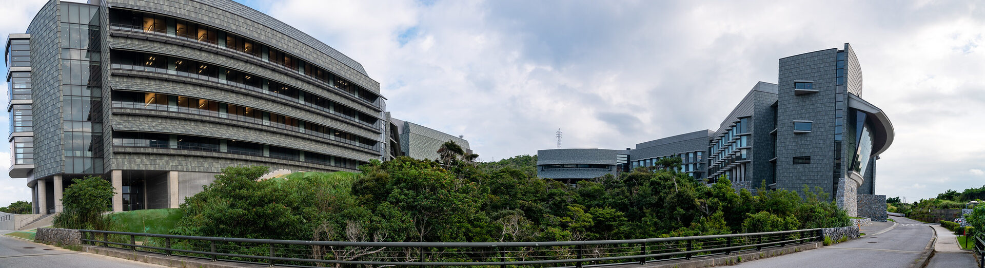 Lab 5 from the outside, against a cloudy sky